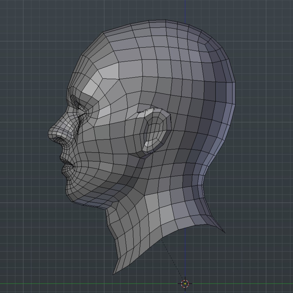 Male head sculpt base mesh preview image 4